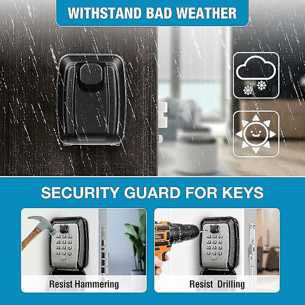 Waterproof key box wall mounted outdoor key box safe key box wall mounted key cabinet