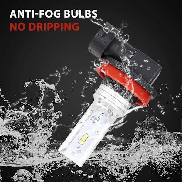 H8 H11 H16 LED Fog Light Bulb CSP-Y11 Cool White 6500K 2-Pack