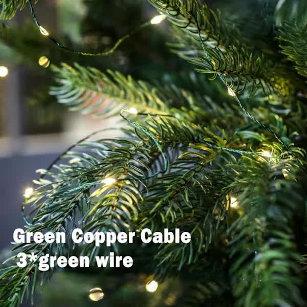 LED String Lights 50m Warm White 500 LEDs IP44 Waterproof Remote Control 8 Modes for Christmas Tree Outdoor Wedding Party Decoration