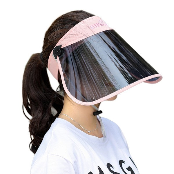 Visor Hat with HD Polarized Lenses UV Protection Adjustable Sweatband for Outdoor Golf Beach Pink