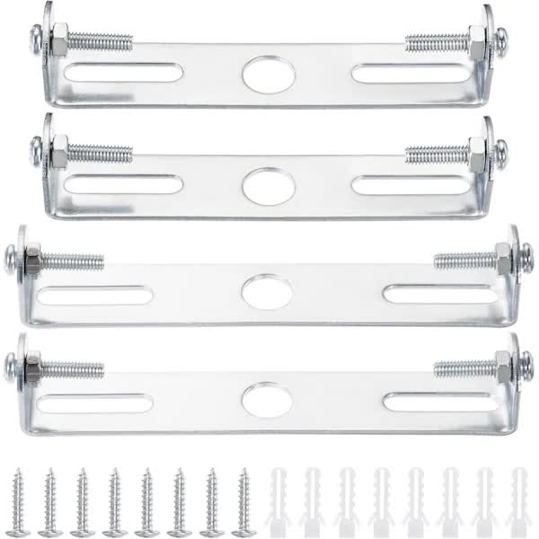 【xj】4pcs Ceiling Plate Light Bracket Ceiling Mount Hanging Lamp Holder for Wall or Ceiling Mounted Lamp Mounting Brackets with Screws Iron 110mm Silver