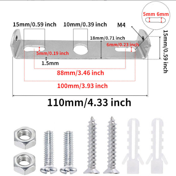 【xj】4pcs Ceiling Plate Light Bracket Ceiling Mount Hanging Lamp Holder for Wall or Ceiling Mounted Lamp Mounting Brackets with Screws Iron 110mm Silver