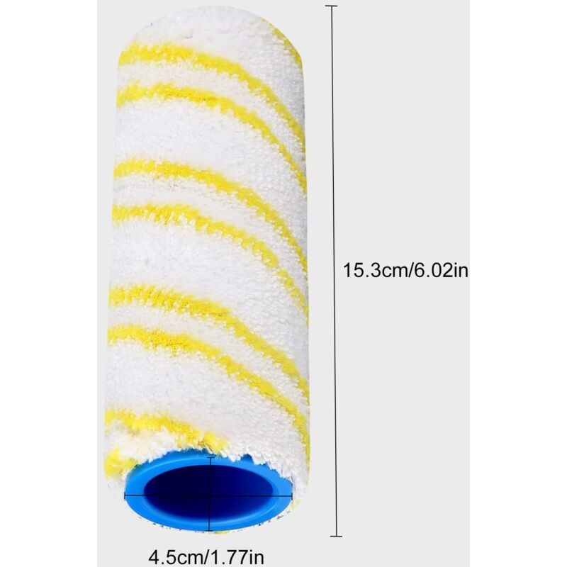 Replacement Rolls for Kärcher FC7 FC5 FC3D FC3 (Yellow) (4)