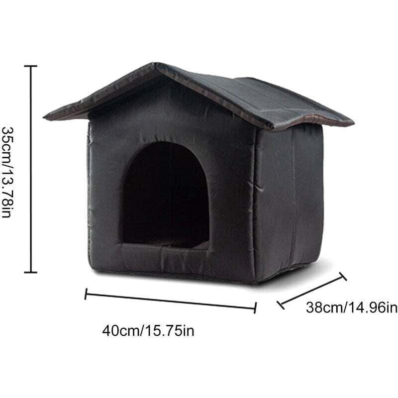 Waterproof Outdoor Cat House, Indoor Dog Kennel, Foldable Waterproof Cat Tent, Warm Oxford Fabric for Winter, M