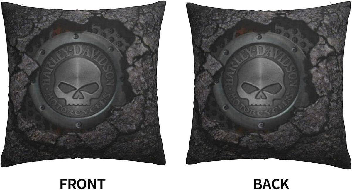 Harley Davidson Decorative Pillowcase H-400 Soft Warm Cover Compatible with Bed Sofa Outdoor Cushions