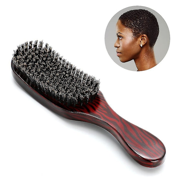 Boar Bristle Hair Brush for Men Women and Kids, 360 Wave Brush for Daily Use, Soft Natural Bristles