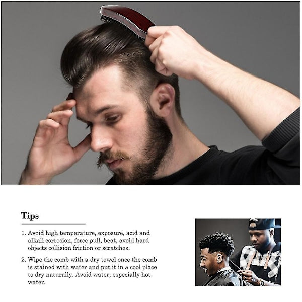 Boar Bristle Hair Brush for Men Women and Kids, 360 Wave Brush for Daily Use, Soft Natural Bristles