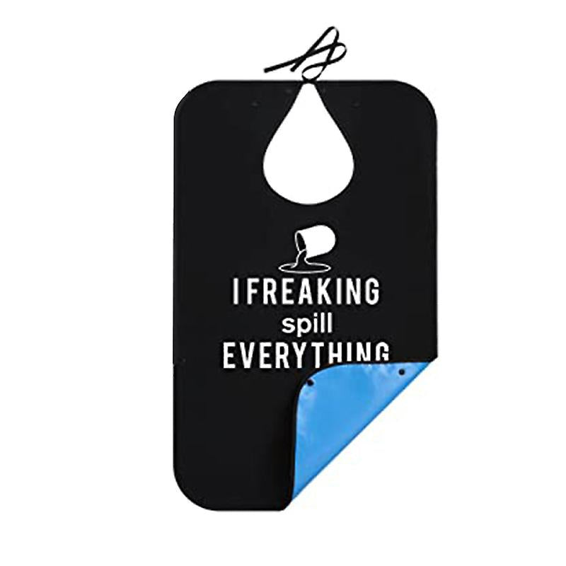 Adult Bib Clothing Protector Adult Reusable Bib for Adults with Crumb Catcher (Cup)