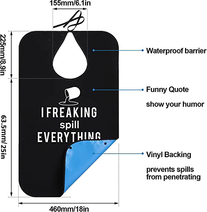 Adult Bib Clothing Protector Adult Reusable Bib for Adults with Crumb Catcher (Cup)