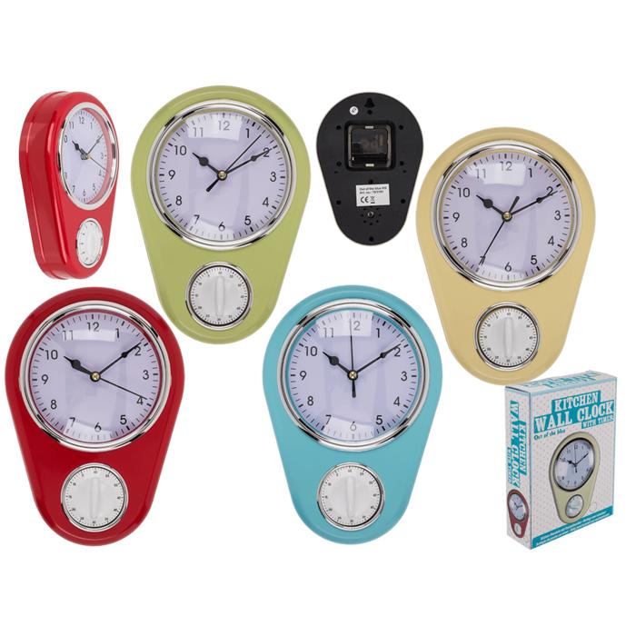 Wall Clock Timer Function Blue 435 New High Quality
