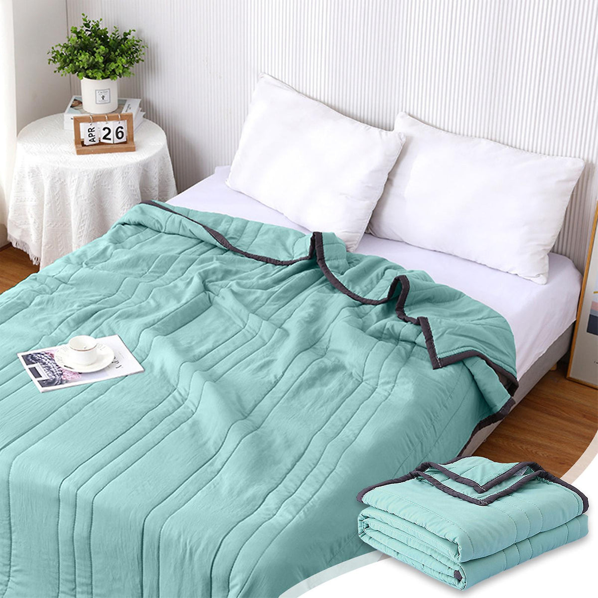 Cooling Blanket 100x140cm Double-Sided Summer Cooling Fiber for Hot Sleepers and Night Sweats