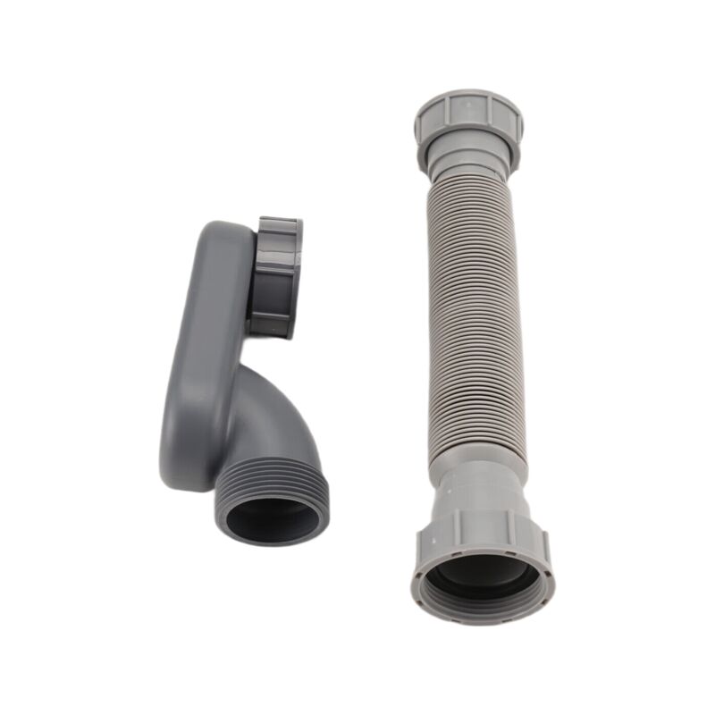 Low Profile Flexible P-Trap Bath Shower Drain Hose 1 1/2\