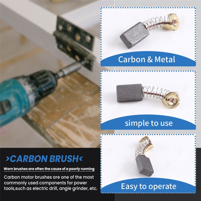 8 pieces 6mm x 10mm 16mm motor carbon brush replacement for CB-103