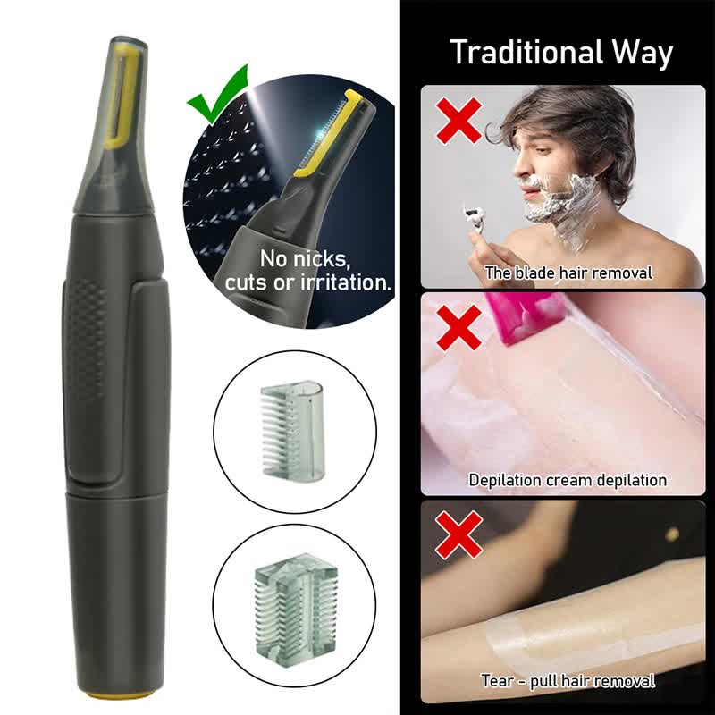 Electric Nose Hair Trimmer Men Portable USB Charging Waterproof Safe Clean Ultra-thin Precision and Ear Trimmer