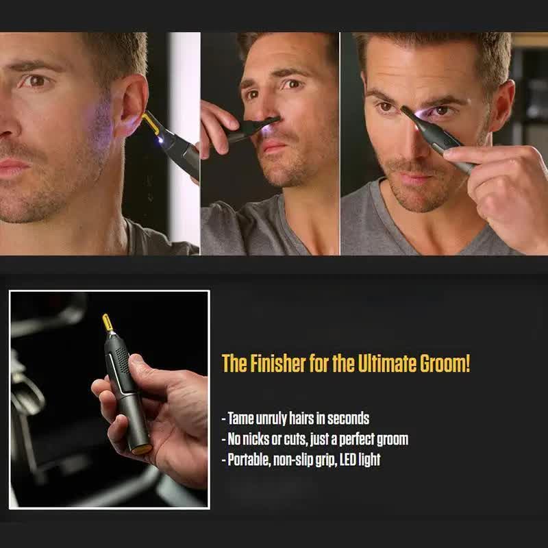 Electric Nose Hair Trimmer Men Portable USB Charging Waterproof Safe Clean Ultra-thin Precision and Ear Trimmer