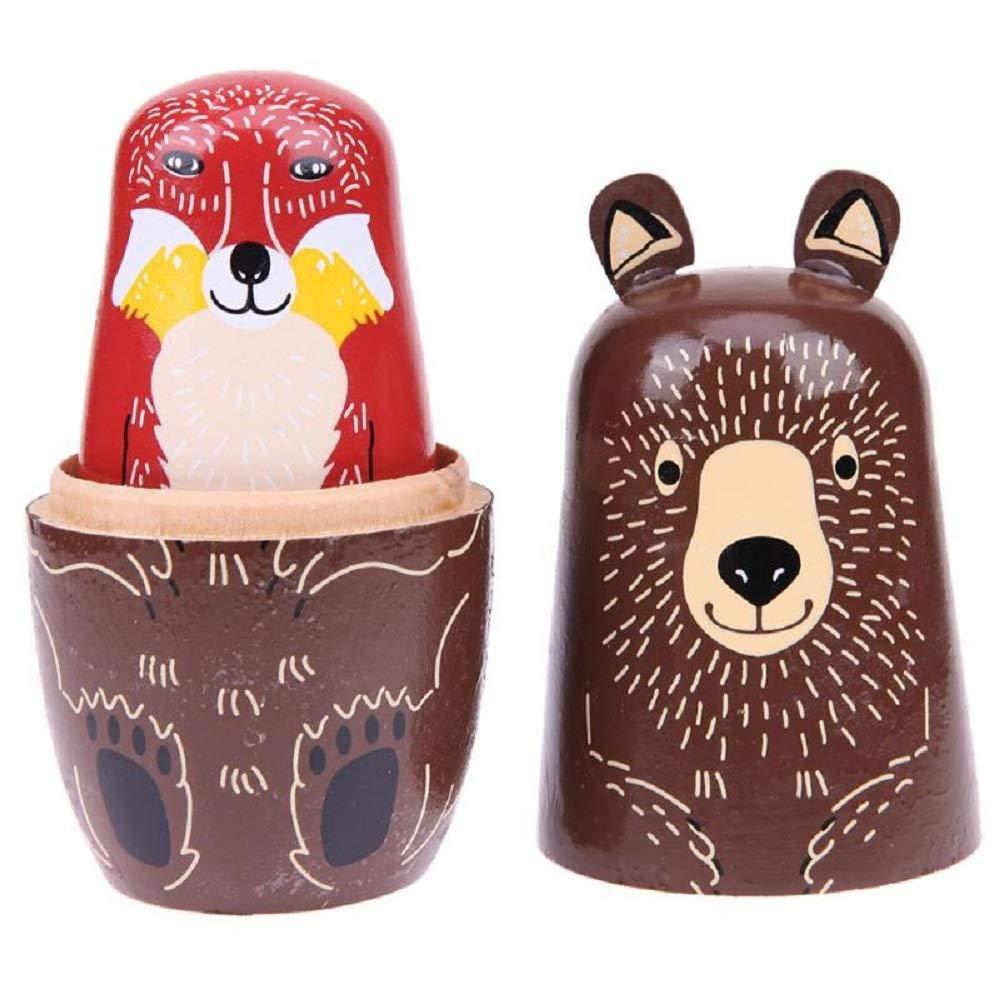 Russian Dolls / Matryoshka - Babushka doll - Animals Multicolor multicolor