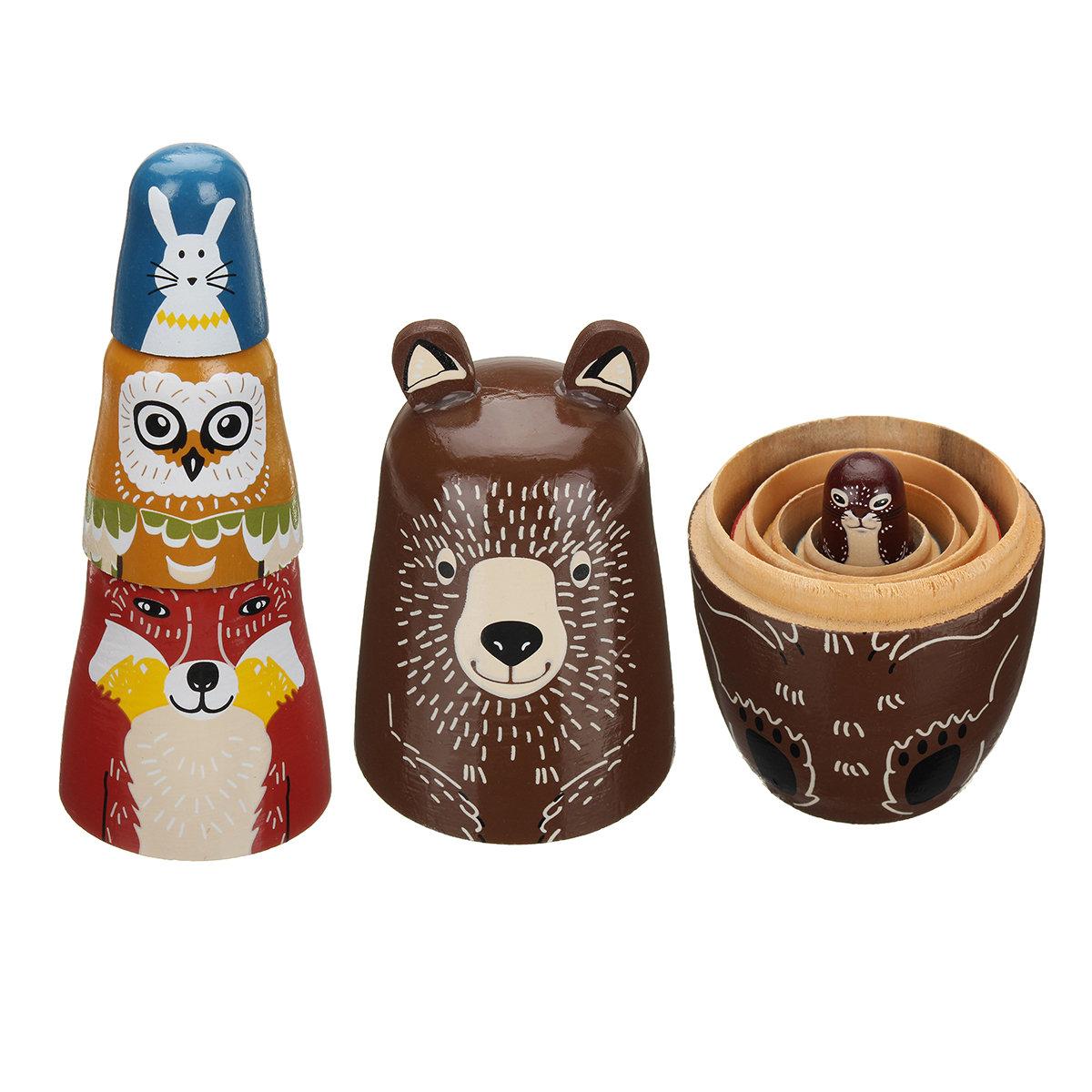 Russian Dolls / Matryoshka - Babushka doll - Animals Multicolor multicolor