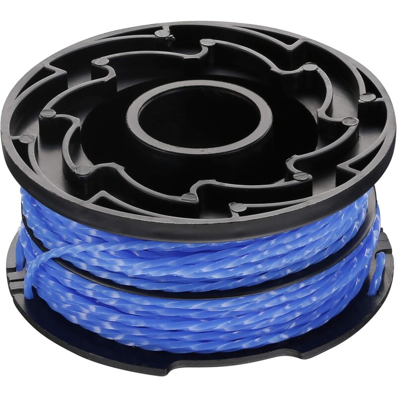 BLACK+DECKER Replacement Trimmer Spools 3-Pack A6441X3-XJ 3 x 12 m 1.5 mm Nylon Line Reflex Plus Self-Unwinding Blue