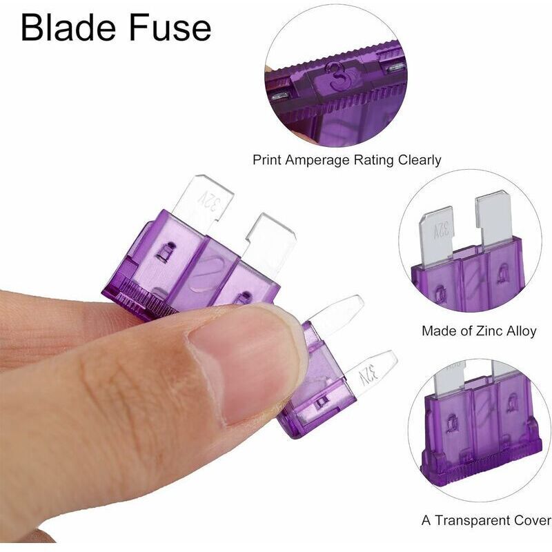 Car Fuse Auto Mini Fuses Assorted Kit 2A 3A 5A 7.5A 10A 15A 20A 25A 30A 35A 40A with Clip Storage Box 242 pcs, by DEBUNS