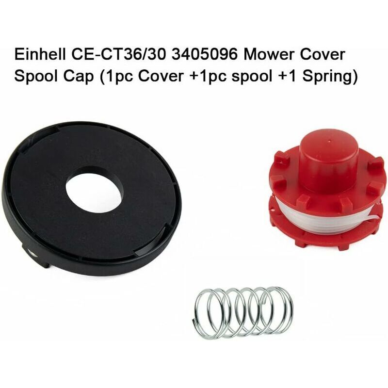 Line spool and spool cover for Einhell CECT 36/30 LI E SOLO, AGILLO 36/255 BL grass trimmer, trimmer line