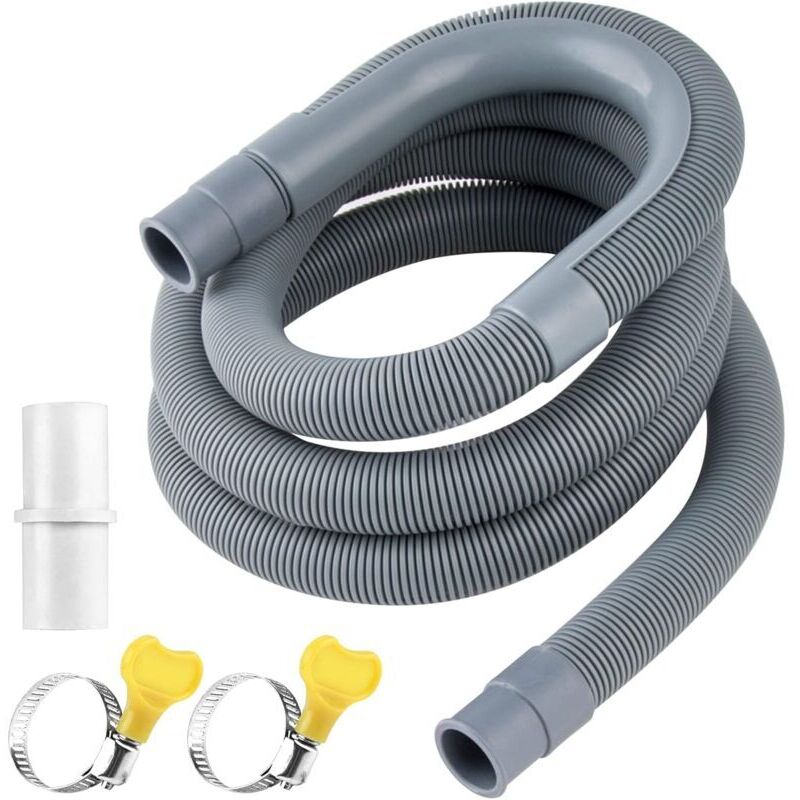 Washing Machine Dryer Drain Hose Extension Connection 2m Compatible with DEBUNS