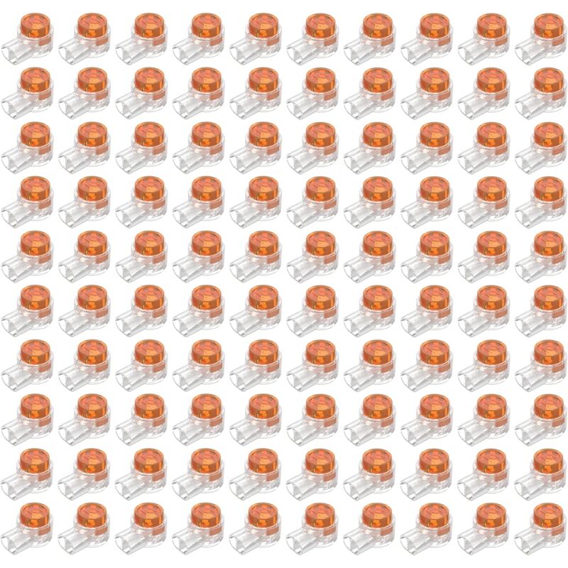 100pcs Scotchlok UY Waterproof Connector, Resin Filled Cable Connectors Wire Terminals for Garden &amp; Outdoor Robotic Lawn Mower