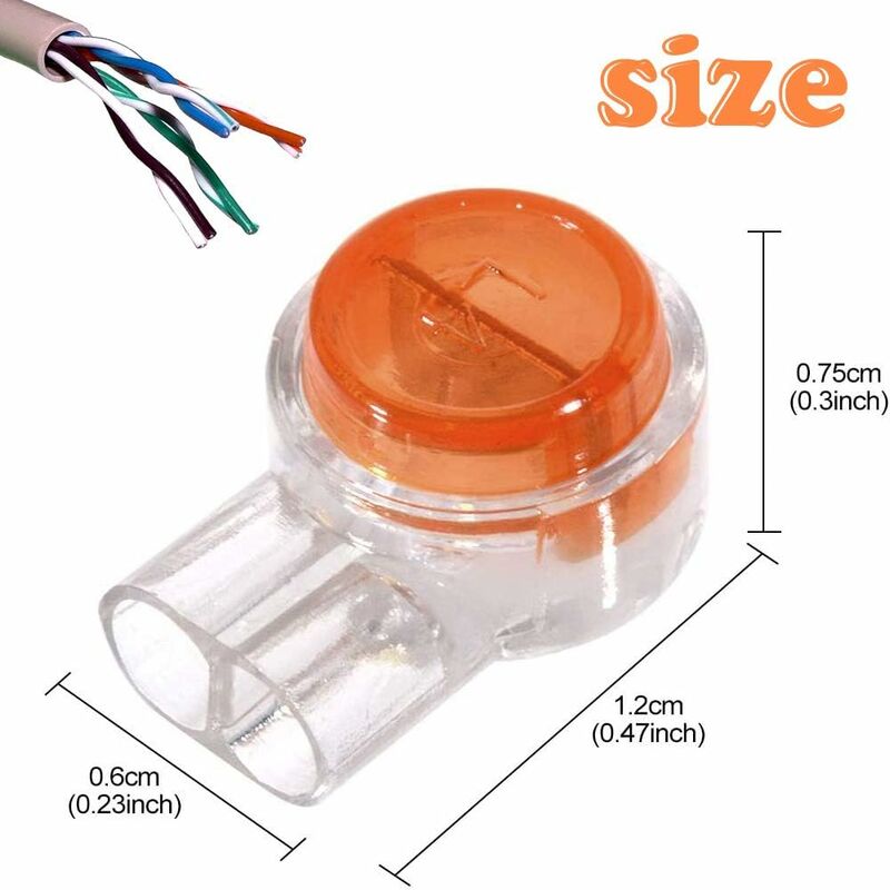 100pcs Scotchlok UY Waterproof Connector, Resin Filled Cable Connectors Wire Terminals for Garden & Outdoor Robotic Lawn Mower