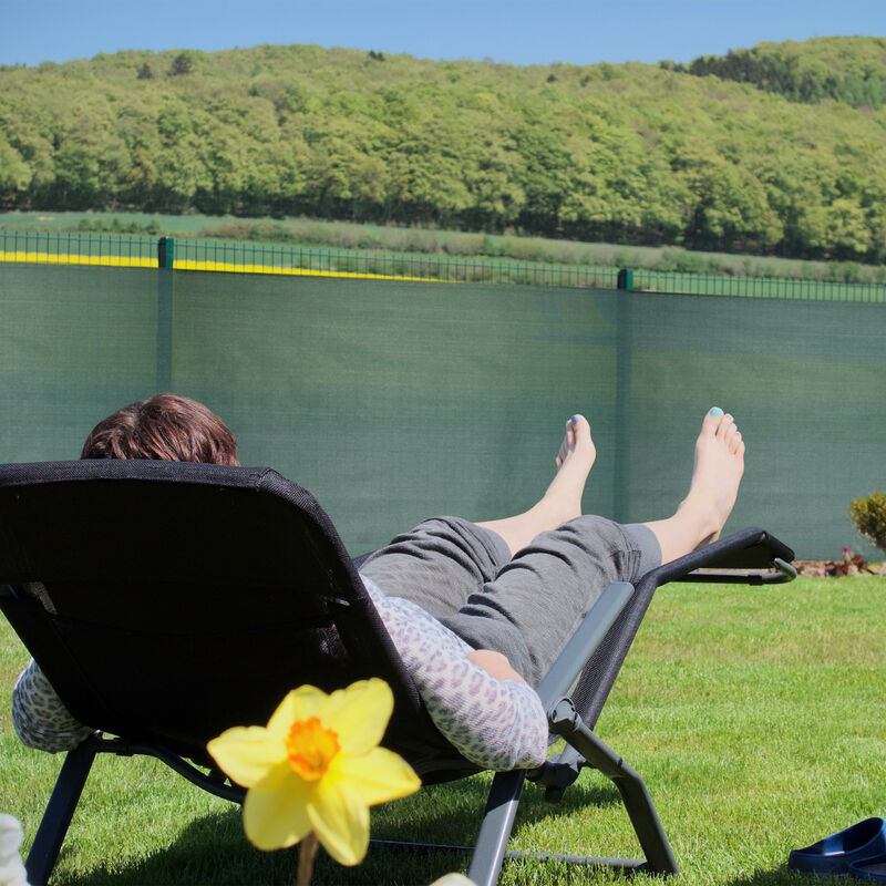 Fence Fabric Privacy Screen 1x5m Green HDPE UV-Stabilized Weatherproof for Garden Fences and Balcony Railings