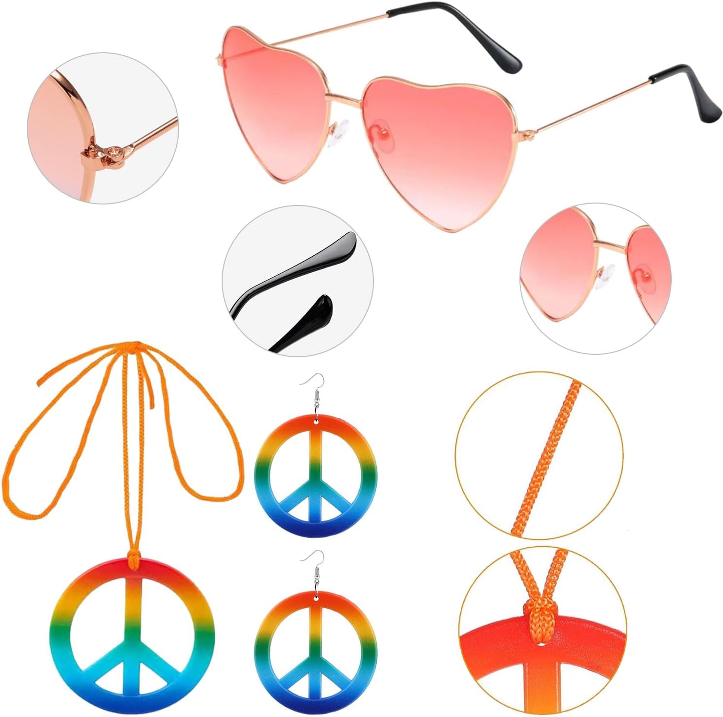 60s costume women, hippie women's dress set, 70s disco halloween outfits, hippie clothing women's costume, 60s clothing accessories L