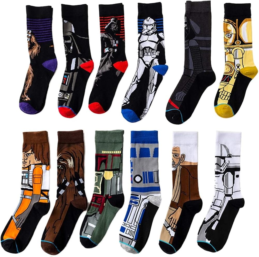 Star Wars Sports Cotton Socks for Men 12 Pairs, Athletic Casual