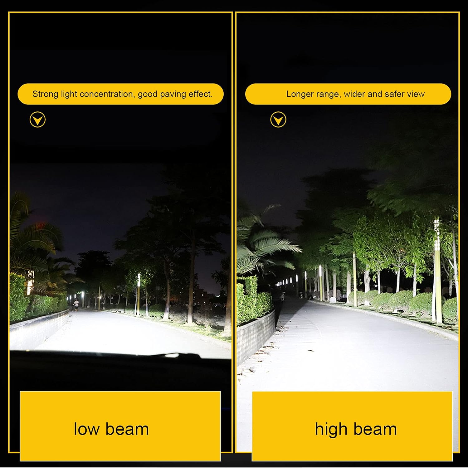 2PCS H4 LED Bulb, 12V Motorcycle/Car Headlight, 12W COB Bulbs Headlight LED Bulb for High Beam Headlight, High Beam/Low Beam