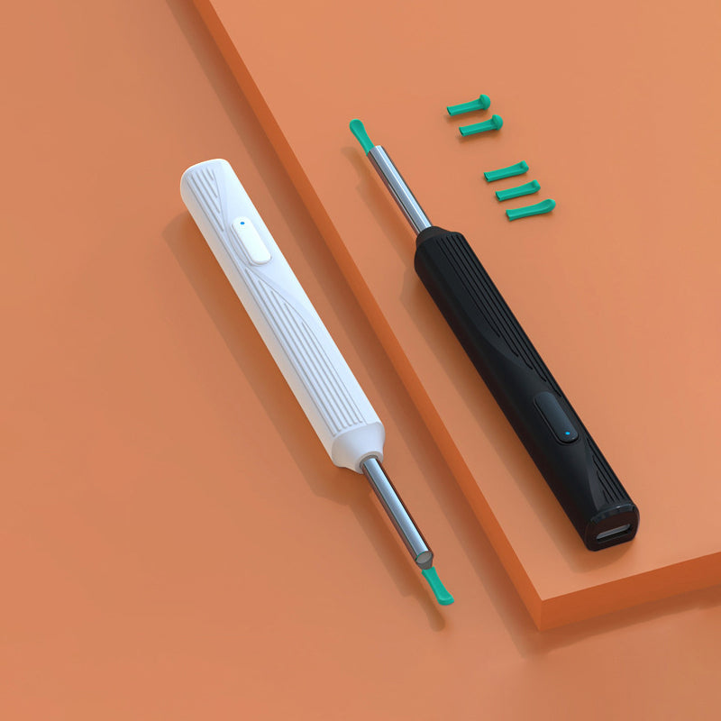 8 ST 1080P Wireless Ear Cleaning Otoscope Ear Cleaning Tool Black 8 PCS Set