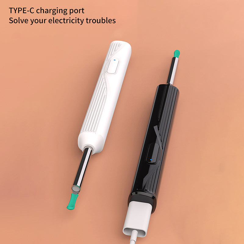 8 ST 1080P Wireless Ear Cleaning Otoscope Ear Cleaning Tool Black 8 PCS Set