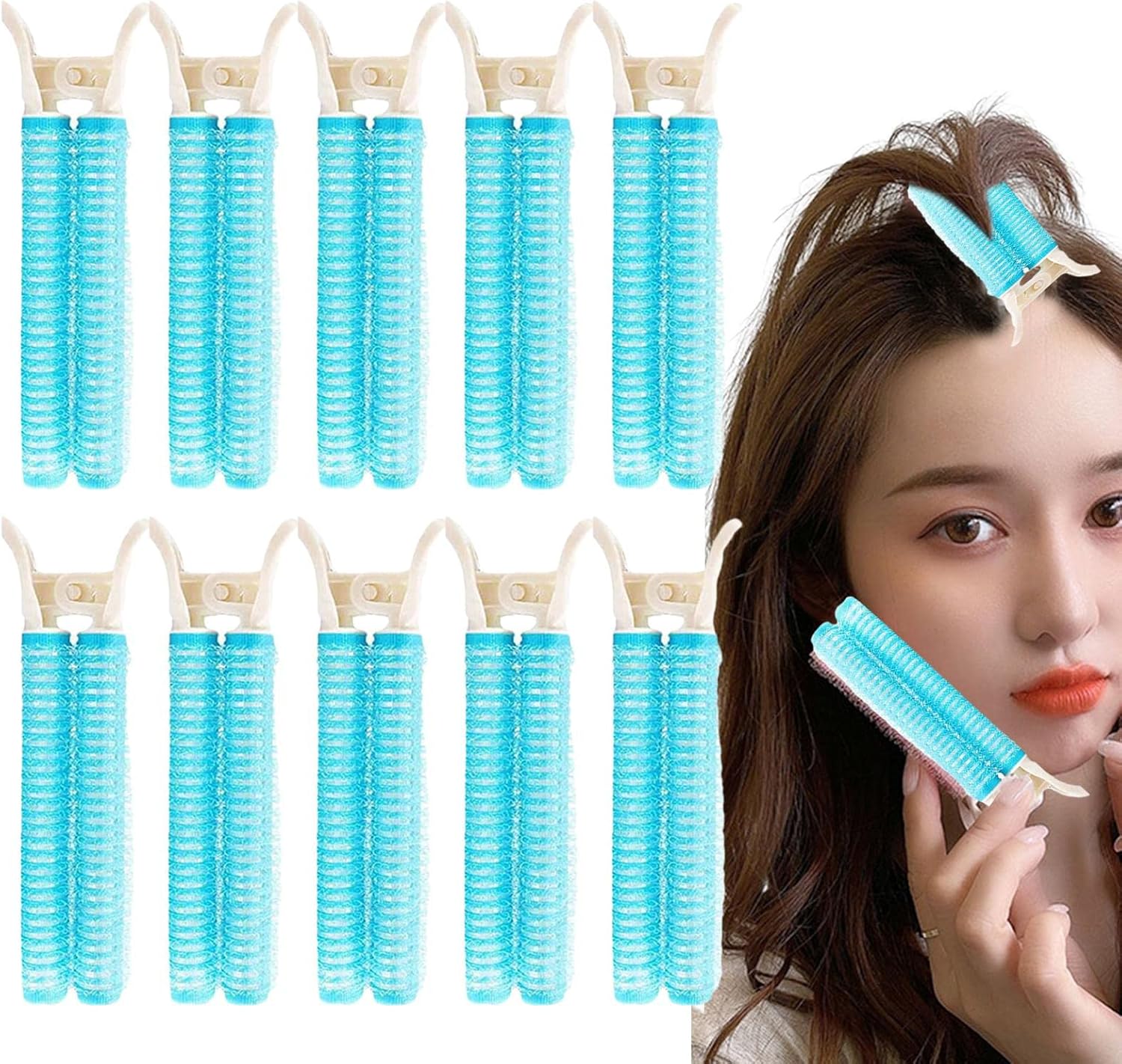 Volumizing Hair Root Clips - Set of 10 Magic Clips for Hair Volume - Hair Root Fluffy Hair Clip Head Seamless Hair Clip Curling Barrel -