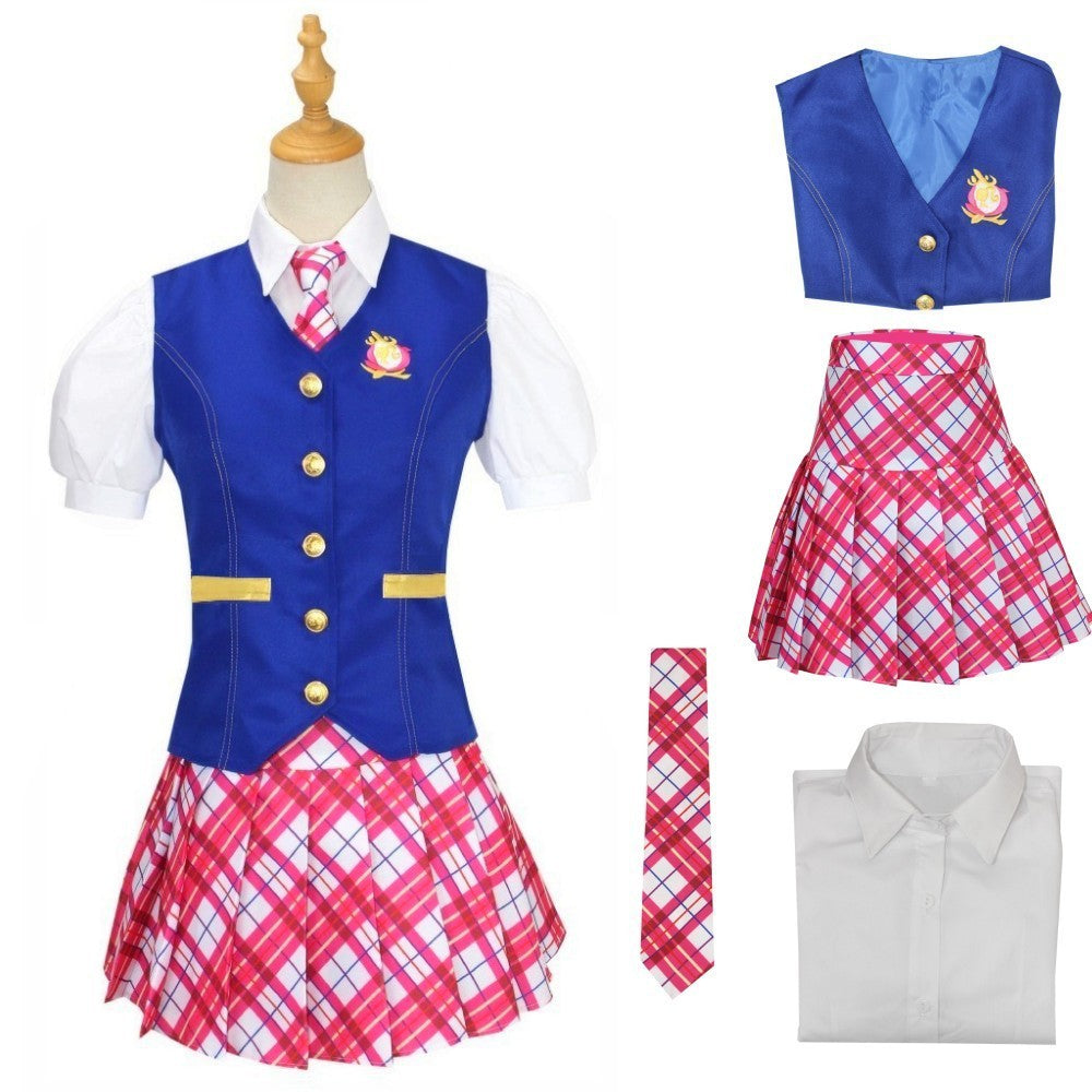 Barbie Movie Delancy Dress Four-Piece Set S Ever After High Princess Academy School Uniform Costume