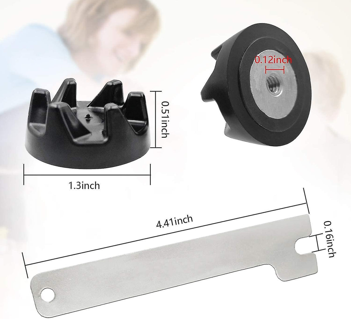 5pcs Mixer Rubber Coupling Gear Coupling With Removal Tool For Kitchenaid 9704230