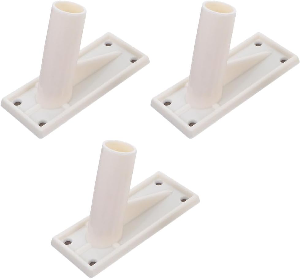 3pcs Flag Pole Holder Wall Mount Flag Stand Flag Pole Mounting Bracket Self Adhesive Flag Pole Mount Plastic Flag Rod Bracket Flagpole Hardware Heavy Duty Flag Bracket Flag Holders