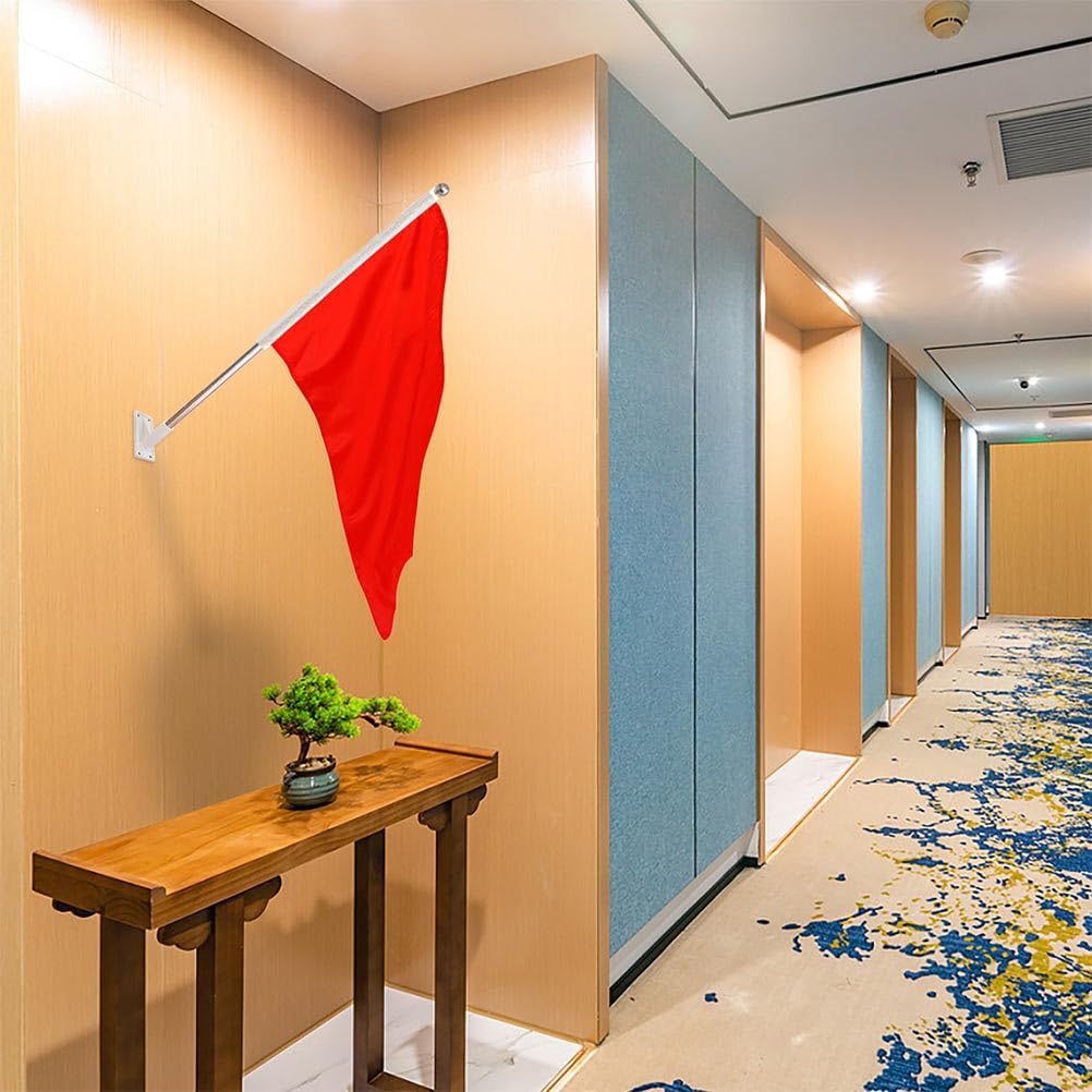 3pcs Flag Pole Holder Wall Mount Flag Stand Flag Pole Mounting Bracket Self Adhesive Flag Pole Mount Plastic Flag Rod Bracket Flagpole Hardware Heavy Duty Flag Bracket Flag Holders