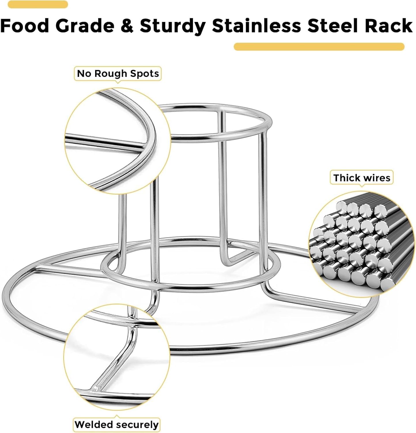 2-Pack Beer Can Chicken Holder for Grill Smoker Oven, Vertical Stainless Steel Beer Butt Chicken Stand for Whole Chicken Roaster, Food Grade & Non-Toxic Rack for Tender and Juicy Chicken