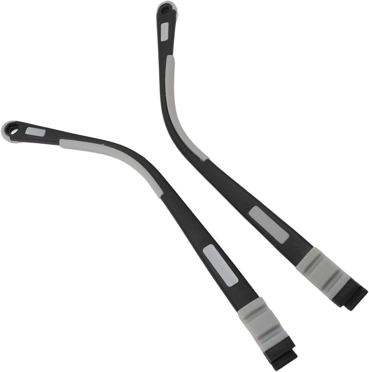 Child Eyeglass Arms Flexible Silicone Kids Glasses Legs Black Gray, Safe Non Slip Replacement for Child Eyeglass with Holes