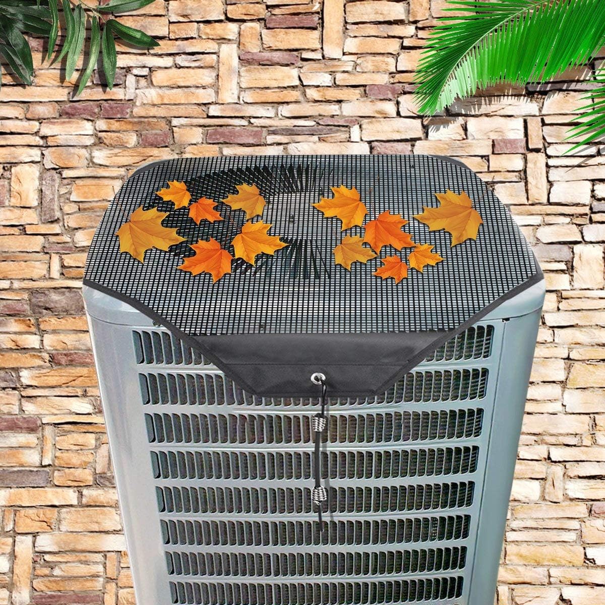 Ac Unit Cover - Conditioner Summer Top Air Conditioner Leaf Guard Air Conditioner Cover For Outside Units (Mesh, 28"×28")