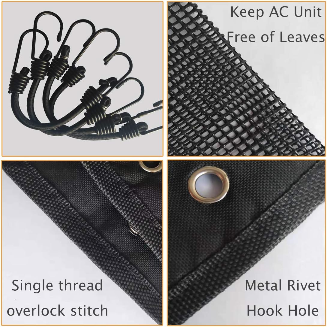 Ac Unit Cover - Conditioner Summer Top Air Conditioner Leaf Guard Air Conditioner Cover For Outside Units (Mesh, 28"×28")