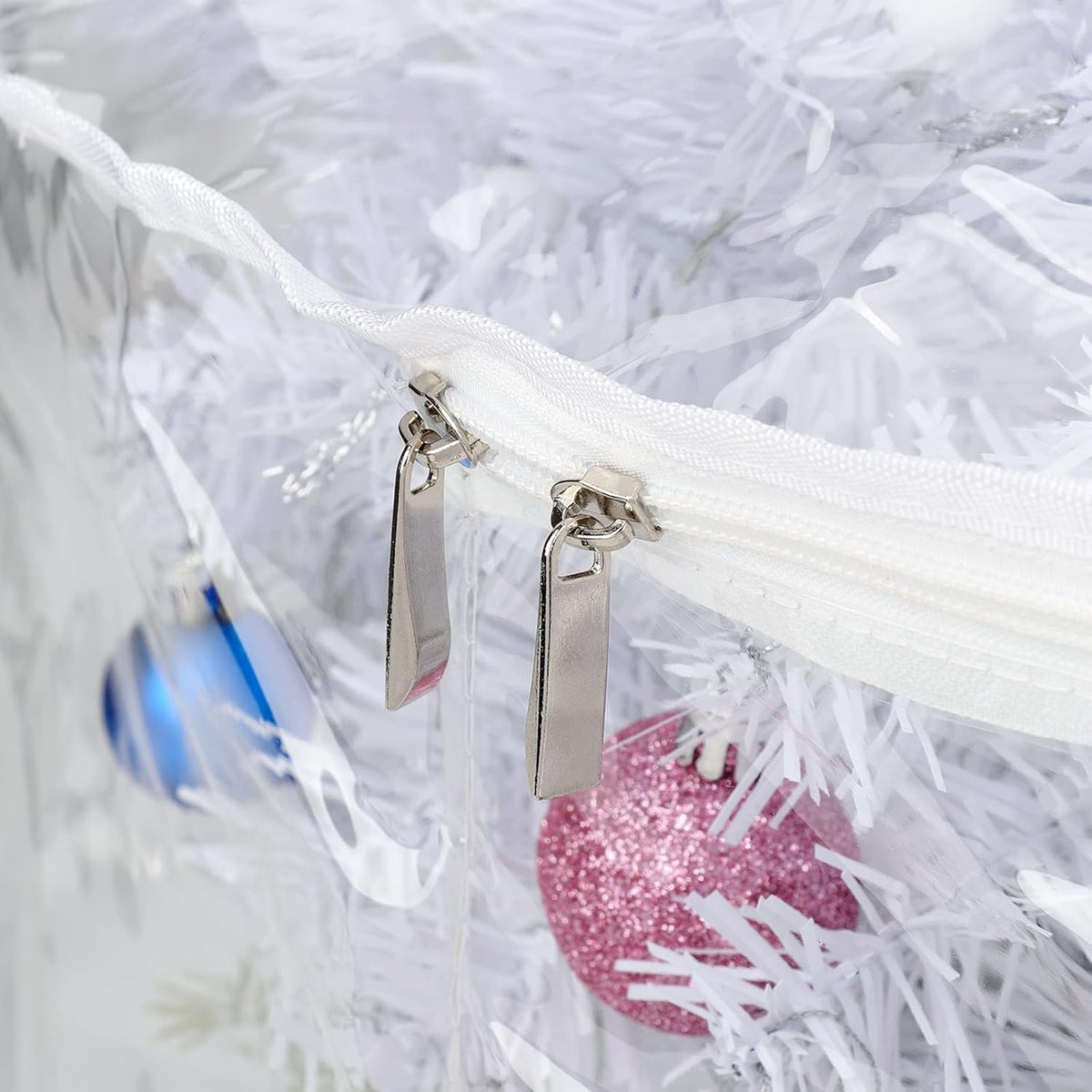 2Pcs Christmas Wreath Storage Container 20 Inch Clear Wreath Storage Bags Round Durable Wreath Bags Clear Everyday Bag with Dual Zippers and Sturdy Handles for Holiday Christmas Wreaths