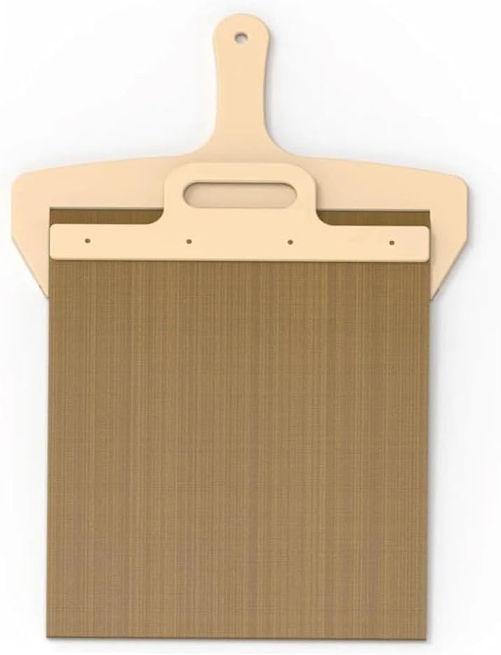 Pizza Smart Slide Magic Pizza Pizza Slide, Pizza Paddle with Handle - Sliding Pizza Shovel Slide, Detachable for Easy Pizza Transfer, Brown