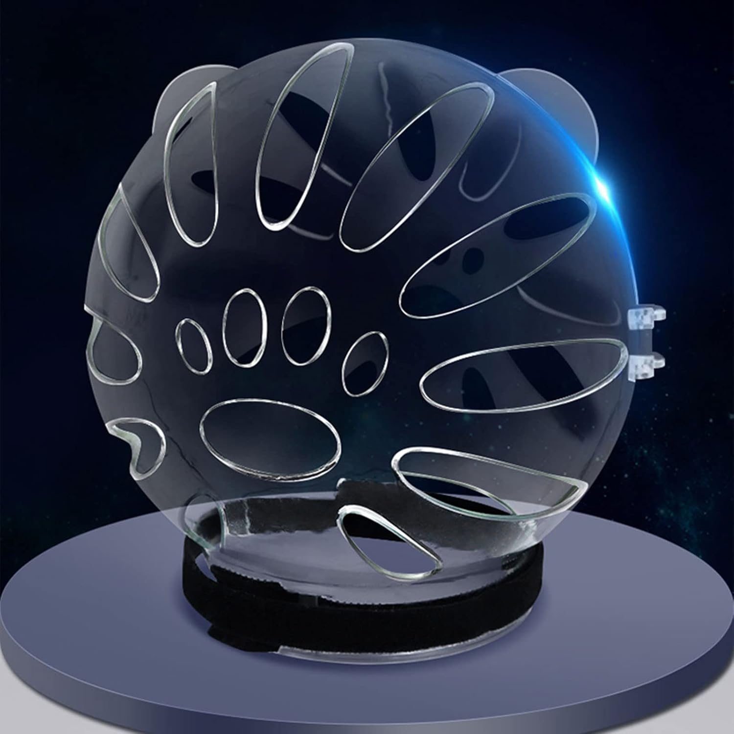 Pet Recovery Space Helmet Anti-Lick/Anti-Bite Head-Cover Breathable- Helmet Grooming Help Supplies Muzzles for Biting