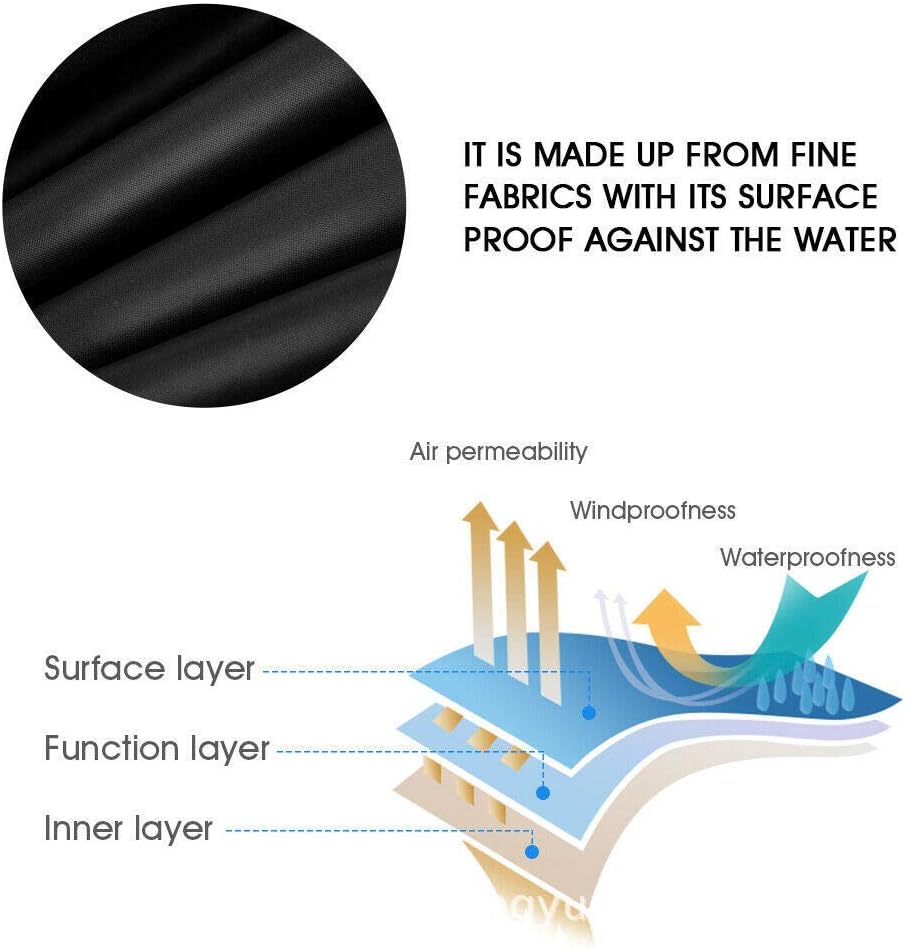 Updated Classic Waterproof Hammock Swing Chair Cover Patio Hanging Chaise Lounge and Stand Cover 73 Inch Outdoor Accessory Hanging Curved Steel Chaise Lounge Chair Covers (Black) (Black)