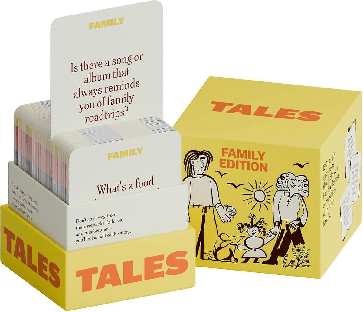 TALES Family Edition 150 Conversation Cards for Adults Teens Kids Compatible with Braun Gifts Holidays Gatherings