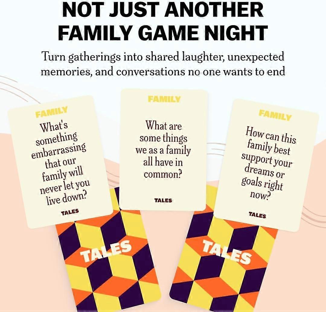 TALES Family Edition 150 Conversation Cards for Adults Teens Kids Compatible with Braun Gifts Holidays Gatherings