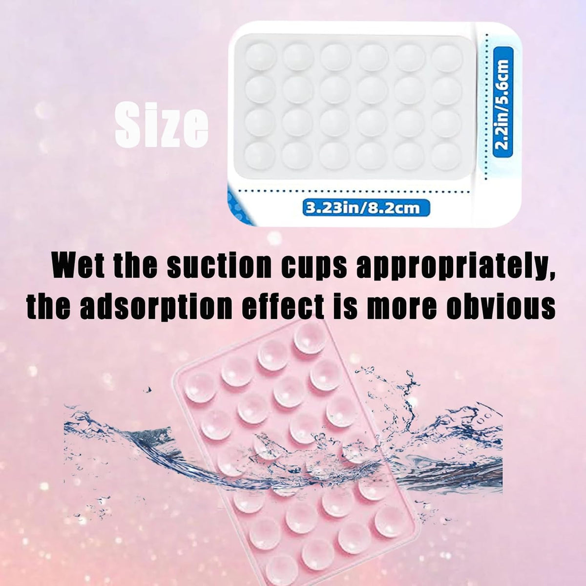 5pcs Silicone Suction Cup Phone Case Mount for Walls, Non-Slip Sticky Plate Compatible with Most Phones