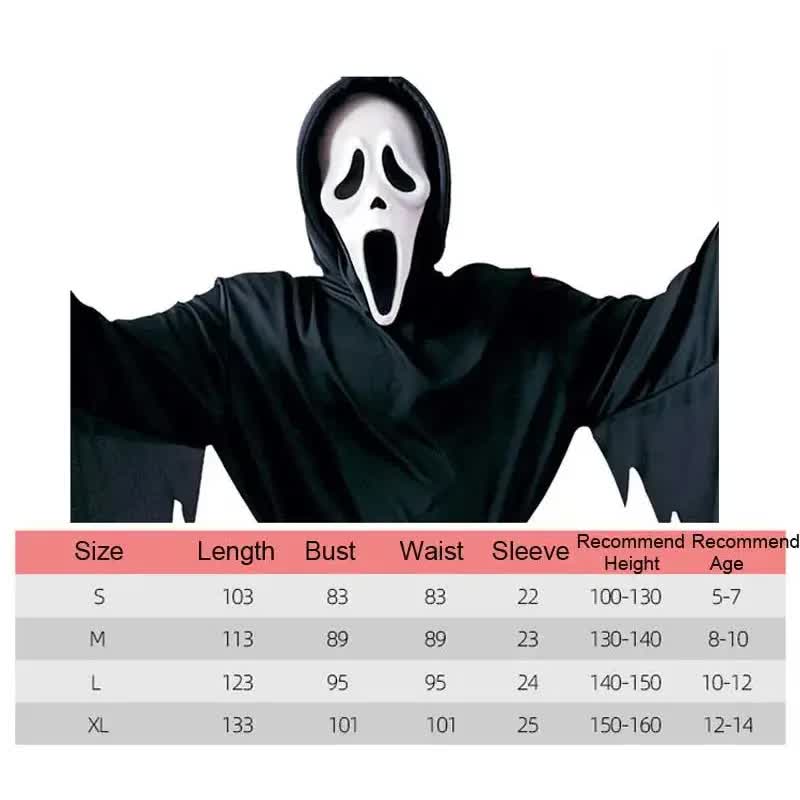 Ghost Face Costume for Kids Halloween Costume XL